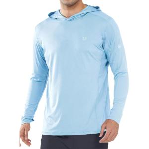 imageNORTHYARD Mens Sun Protection Hoodie Shirts Long Sleeve UPF 50 Rash Guard Swim Fishing Lightweight SPF UV Shirt with HoodSkyblue