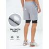 imageNORTHYARD Mens 2 in 1 Workout Shorts 5quot Running Athletic Quick Dry Shorts Gym Sports Basketball Tennis with Phone PocketsLightgrey
