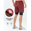 imageNORTHYARD Mens 2 in 1 Workout Shorts 5quot Running Athletic Quick Dry Shorts Gym Sports Basketball Tennis with Phone PocketsWine