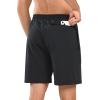 imageNORTHYARD Mens 7quot Gym Shorts Knit Athletic Tennis Shorts for Men with Zipper Pockets for Workout Athletic TrainingBlack