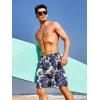 imageNORTHYARD Mens 9quot Board Shorts with 4 Pockets Swim Trunks Swimwear for Men Bathing Suit  No Mesh LinerNavy Palmtree