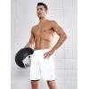 imageNORTHYARD Mens Athletic Tennis Shorts 7 Basketball Running Short with Zipper Pockets Quick Dry Lightweight Workout GymWhite