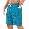 imageNORTHYARD Mens 9quot Board Shorts with 4 Pockets Swim Trunks Swimwear for Men Bathing Suit  No Mesh LinerGreen Blueblocks