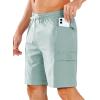 imageNORTHYARD Mens 9quot Board Shorts with 4 Pockets Swim Trunks Swimwear for Men Bathing Suit  No Mesh LinerIce Blue