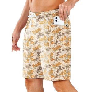 imageNORTHYARD Mens 9quot Board Shorts with 4 Pockets Swim Trunks Swimwear for Men Bathing Suit  No Mesh LinerCamo Coral