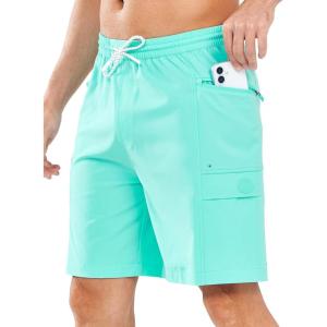 imageNORTHYARD Mens 9quot Board Shorts with 4 Pockets Swim Trunks Swimwear for Men Bathing Suit  No Mesh LinerLakeblue