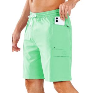 imageNORTHYARD Mens 9quot Board Shorts with 4 Pockets Swim Trunks Swimwear for Men Bathing Suit  No Mesh LinerMintgreen