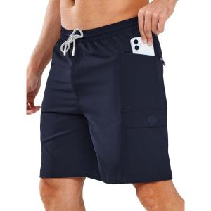 imageNORTHYARD Mens 9quot Board Shorts with 4 Pockets Swim Trunks Swimwear for Men Bathing Suit  No Mesh LinerNavy