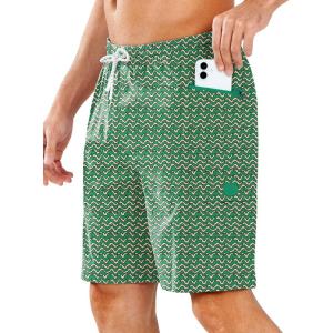 imageNORTHYARD Mens 9quot Board Shorts with 4 Pockets Swim Trunks Swimwear for Men Bathing Suit  No Mesh LinerWave Stripe