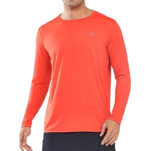 imageNORTHYARD Mens Sun Protection Shirts Long Sleeve UPF 50 Rash Guard Swim Shirt Athletic Running UV Fishing Hiking SPFRed