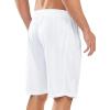 imageNORTHYARD Mens 10quot Athletic Shorts Basketball Workout Gym Lightweight Quick Dry Shorts with Mesh ampamp Zip PocketsWhite