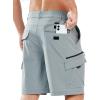 imageNORTHYARD Mens Casual Cargo Shorts 9quot Golf Athletic Classic Work Stretch Hiking Lightweight Quick Dry Outdoor Travel FishingGreyblue