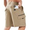 imageNORTHYARD Mens Casual Cargo Shorts 9quot Golf Athletic Classic Work Stretch Hiking Lightweight Quick Dry Outdoor Travel FishingKhaki