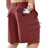 imageNORTHYARD Mens Casual Cargo Shorts 9quot Golf Athletic Classic Work Stretch Hiking Lightweight Quick Dry Outdoor Travel FishingWine