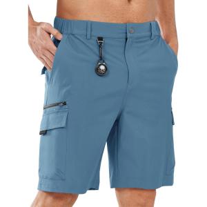 imageNORTHYARD Mens Casual Cargo Shorts 9quot Golf Athletic Classic Work Stretch Hiking Lightweight Quick Dry Outdoor Travel FishingDustyblue