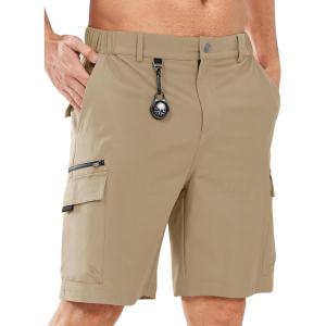 imageNORTHYARD Mens Casual Cargo Shorts 9quot Golf Athletic Classic Work Stretch Hiking Lightweight Quick Dry Outdoor Travel FishingKhaki