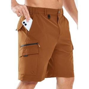 imageNORTHYARD Mens Casual Cargo Shorts 9quot Golf Athletic Classic Work Stretch Hiking Lightweight Quick Dry Outdoor Travel FishingSandalwood