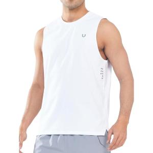 imageNORTHYARD Mens Tank Top Workout Running Shirts Sleeveless Quick Dry Muscle Shirts Athletic Gym VestWhite