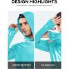 imageNORTHYARD Mens Sun Hoodie Shirts Long Sleeve Rash Guard Fishing Shirt with Hood Swim UPF 50 Hiking SPF UV Lightweight HoodedLightblue
