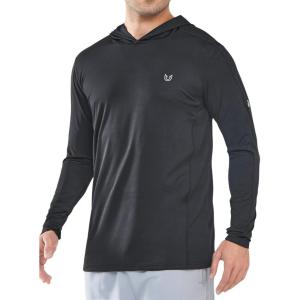 imageNORTHYARD Mens Sun Hoodie Shirts Long Sleeve Rash Guard Fishing Shirt with Hood Swim UPF 50 Hiking SPF UV Lightweight HoodedBlack