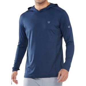 imageNORTHYARD Mens Sun Hoodie Shirts Long Sleeve Rash Guard Fishing Shirt with Hood Swim UPF 50 Hiking SPF UV Lightweight HoodedDarkblue