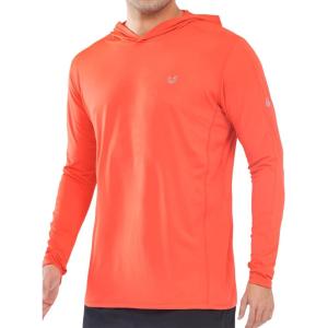 imageNORTHYARD Mens Sun Hoodie Shirts Long Sleeve Rash Guard Fishing Shirt with Hood Swim UPF 50 Hiking SPF UV Lightweight HoodedRed