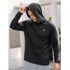 imageNORTHYARD Mens UPF 50 Long Sleeve Hoodie Shirts Sun Protection Fishing Swim Beach Lightweight Quick Dry UV SPF Rash GuardBlack