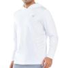 imageNORTHYARD Mens UPF 50 Long Sleeve Hoodie Shirts Sun Protection Fishing Swim Beach Lightweight Quick Dry UV SPF Rash GuardWhite