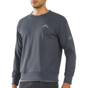 imageNORTHYARD Mens Crewneck Sweatshirt Long Sleeve Cotton Pullover Sweatshirts Casual Workout Athletic Sport Gym ShirtDarkgrey