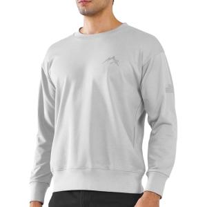 imageNORTHYARD Mens Crewneck Sweatshirt Long Sleeve Cotton Pullover Sweatshirts Casual Workout Athletic Sport Gym ShirtLightgrey
