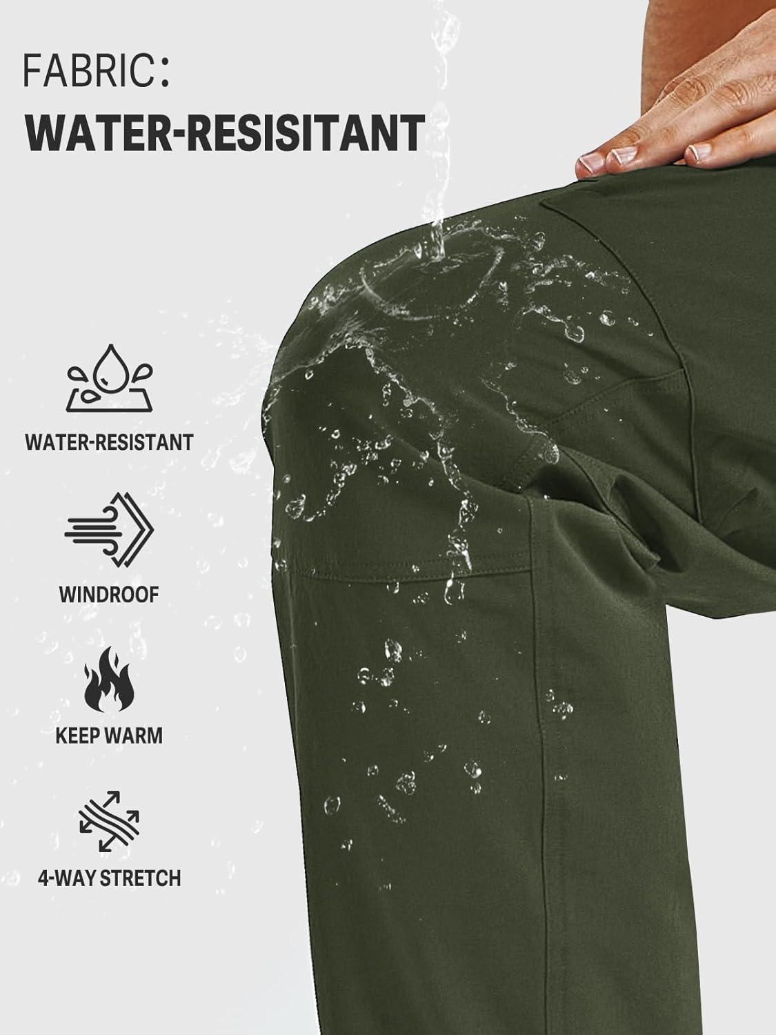imageNORTHYARD Mens Cargo Hiking Pants Lightweight Quick Dry Outdoor Fishing Travel Active Sweatpants with Multi PocketsArmy Green