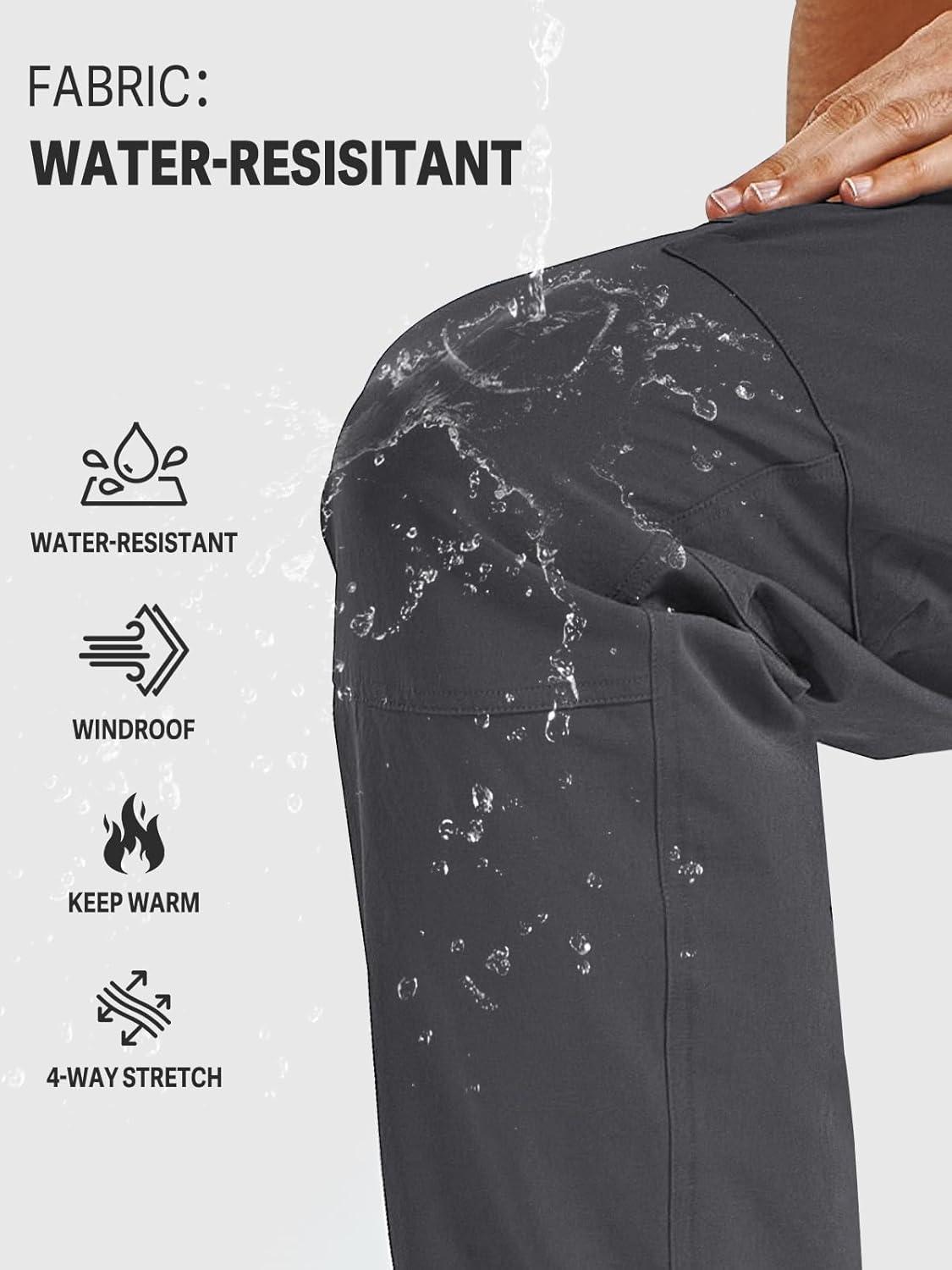 imageNORTHYARD Mens Cargo Hiking Pants Lightweight Quick Dry Outdoor Fishing Travel Active Sweatpants with Multi PocketsDark Grey