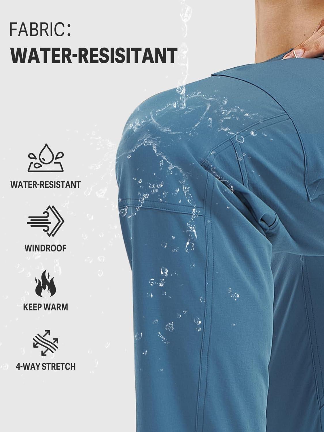 imageNORTHYARD Mens Cargo Hiking Pants Lightweight Quick Dry Outdoor Fishing Travel Active Sweatpants with Multi PocketsDusty Blue