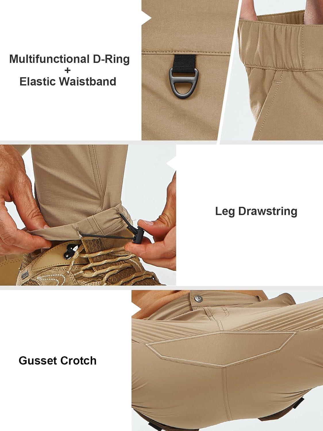 imageNORTHYARD Mens Cargo Hiking Pants Lightweight Quick Dry Outdoor Fishing Travel Active Sweatpants with Multi PocketsKhaki