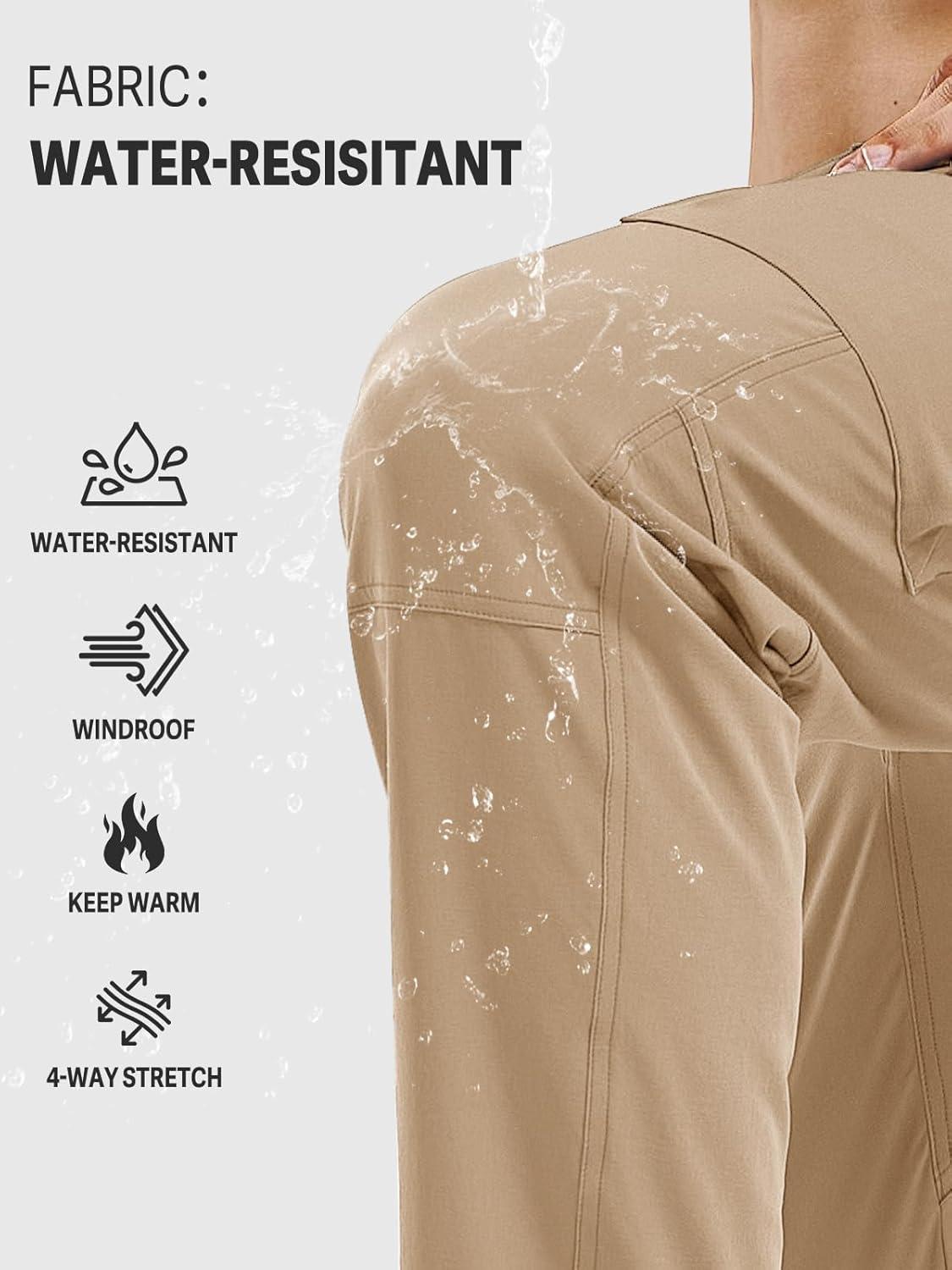 imageNORTHYARD Mens Cargo Hiking Pants Lightweight Quick Dry Outdoor Fishing Travel Active Sweatpants with Multi PocketsKhaki