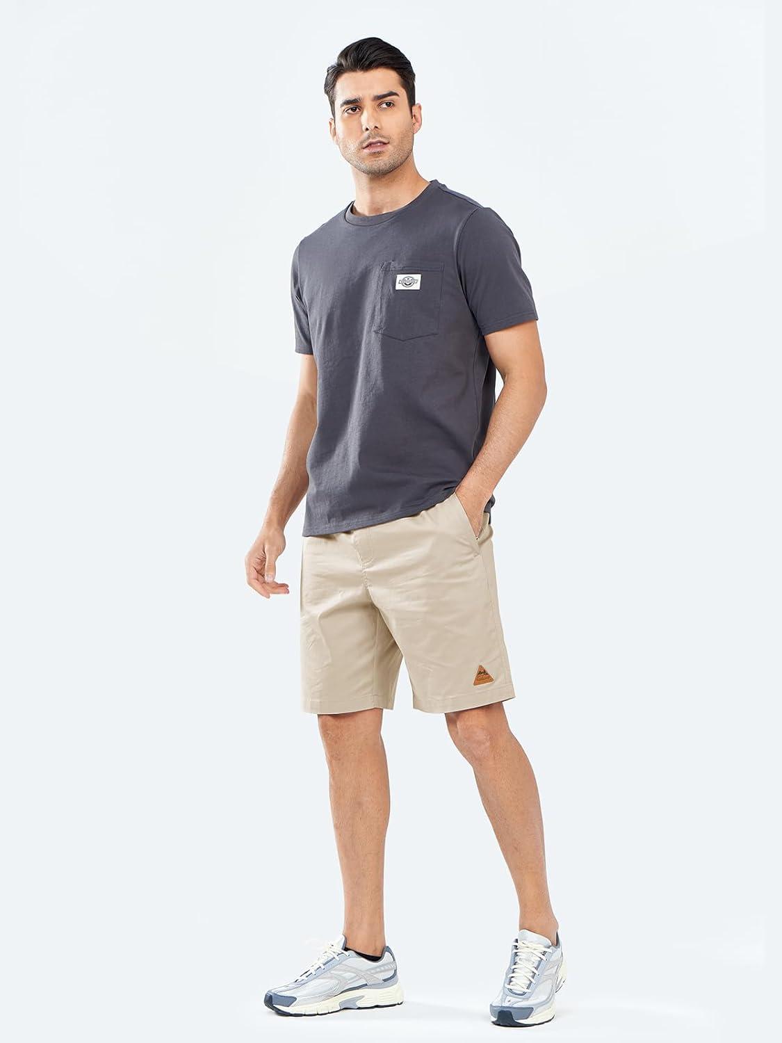 imageNORTHYARD Mens Casual ShortsCotton 9quot Golf Hiking Drawstring Elastic Waist Work Shorts with Zipper PocketsBeigegrey