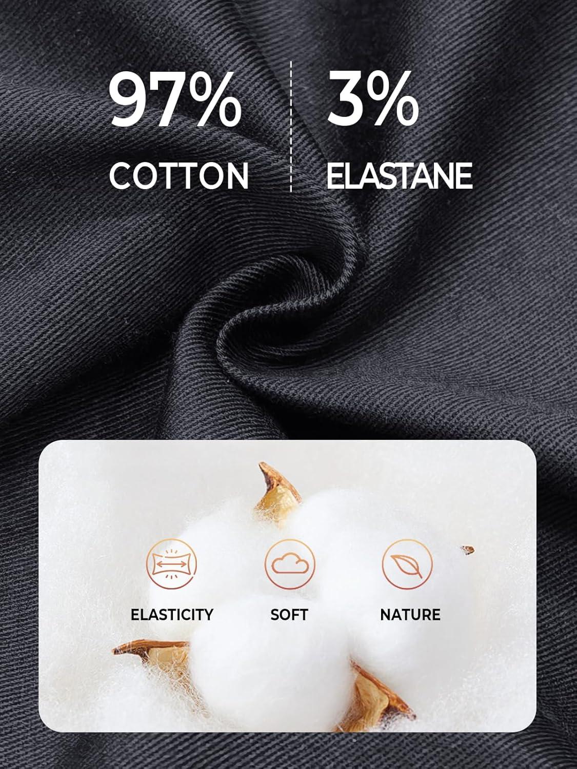 imageNORTHYARD Mens Casual ShortsCotton 9quot Golf Hiking Drawstring Elastic Waist Work Shorts with Zipper PocketsBlack