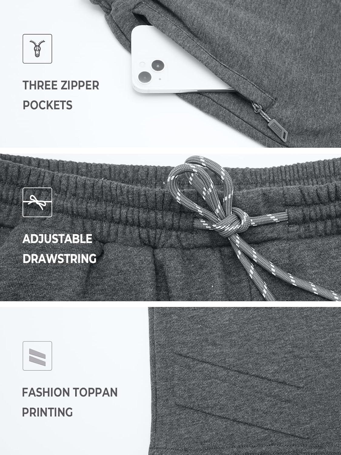 imageNORTHYARD Mens Cotton Casual Sweat Shorts Athletic Running Shorts with Zipper Pockets 7quot Workout Gym Lounge Short for MensSmoke Heather