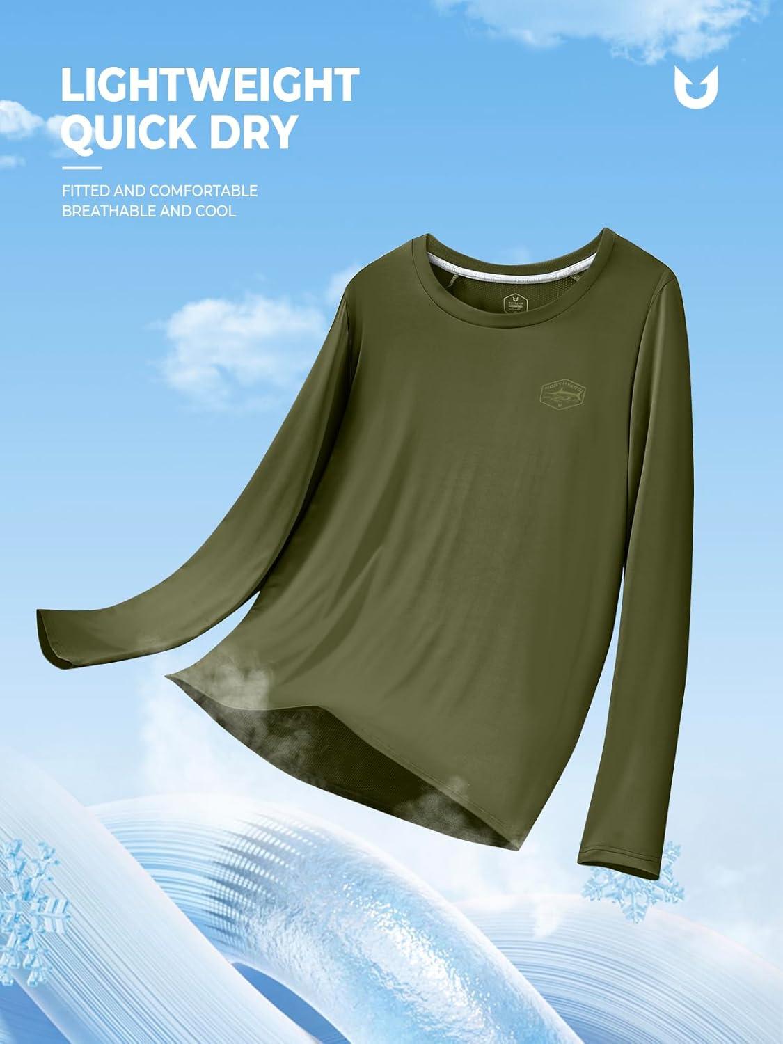 imageNORTHYARD Mens Sun Protection Shirts SPF Long Sleeve Swim Beach Rash Guard UV UPF 50 Fishing TShirt Quick Dry LightweightArmygreen