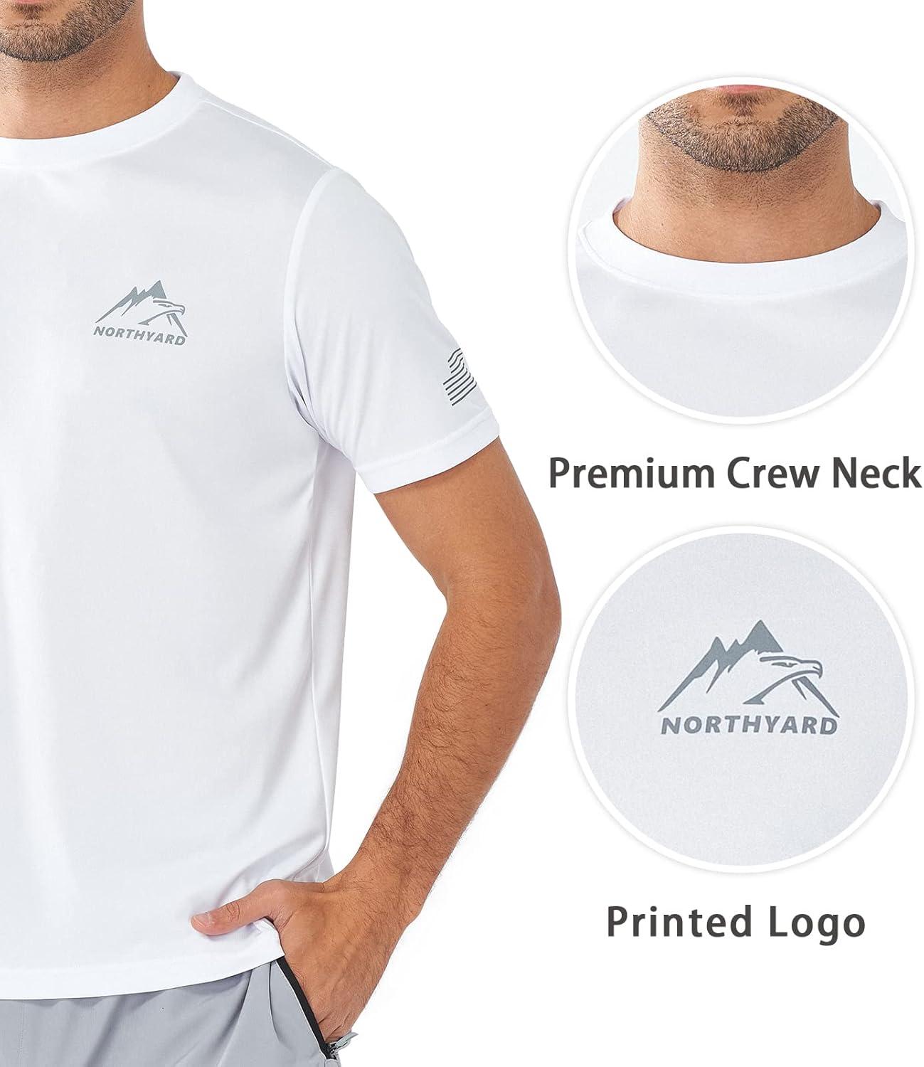 imageNORTHYARD Mens UPF 50 Sun Protection Shirts Swim SPF UV Quick Dry Short Sleeve TShirts for Athletic Fishing Rash Guard