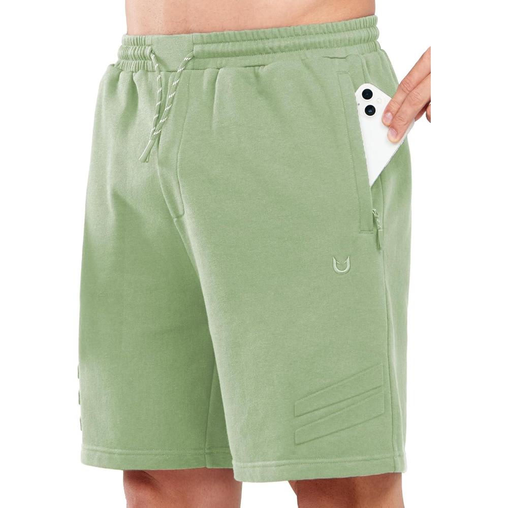 imageNORTHYARD Mens Cotton Casual Sweat Shorts Athletic Running Shorts with Zipper Pockets 7quot Workout Gym Lounge Short for MensLodenfrost