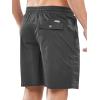 imageNORTHYARD Mens Casual ShortsCotton 9quot Golf Hiking Drawstring Elastic Waist Work Shorts with Zipper PocketsDarkgrey