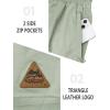imageNORTHYARD Mens Casual ShortsCotton 9quot Golf Hiking Drawstring Elastic Waist Work Shorts with Zipper PocketsLodenfrost