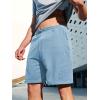 imageNORTHYARD Mens Cotton Casual Sweat Shorts Athletic Running Shorts with Zipper Pockets 7quot Workout Gym Lounge Short for MensBluebell