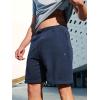 imageNORTHYARD Mens Cotton Casual Sweat Shorts Athletic Running Shorts with Zipper Pockets 7quot Workout Gym Lounge Short for MensNavy