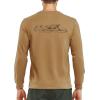 imageNORTHYARD Mens Cotton Long Sleeve TShirts Graphic Casual Stylish Crew Neck Tee Shirts for Men OutdoorsBrownkhaki