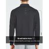 imageNORTHYARD Mens Quarter Zip Pullover Fleece Lined Long Sleeve Running Shirts Golf Sweatshirts Outdoor Thermal Layer HikingBlack
