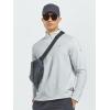 imageNORTHYARD Mens Quarter Zip Pullover Fleece Lined Long Sleeve Running Shirts Golf Sweatshirts Outdoor Thermal Layer HikingLight Grey