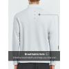 imageNORTHYARD Mens Quarter Zip Pullover Fleece Lined Long Sleeve Running Shirts Golf Sweatshirts Outdoor Thermal Layer HikingLight Grey