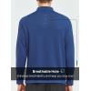 imageNORTHYARD Mens Quarter Zip Pullover Fleece Lined Long Sleeve Running Shirts Golf Sweatshirts Outdoor Thermal Layer HikingSea Blue